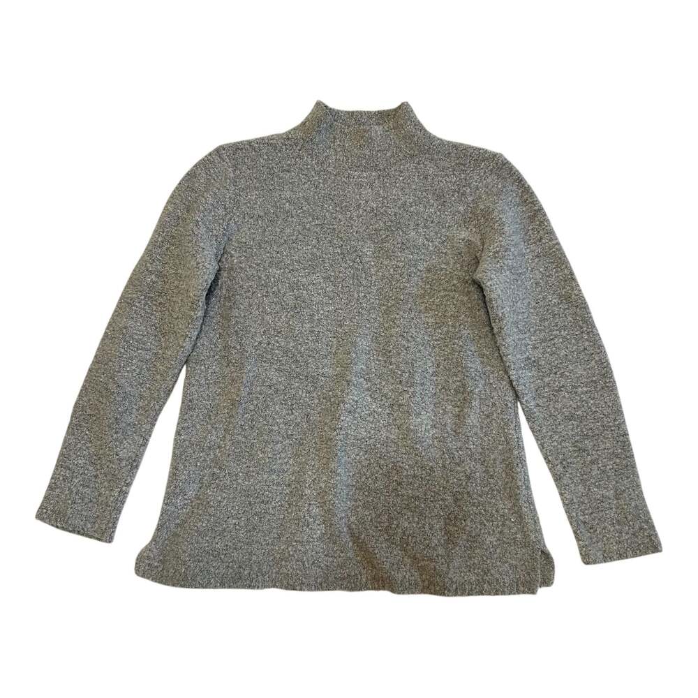 Calvin Klein Grey Marled Boucle Mock Neck Long Sleeve Sweater Size S